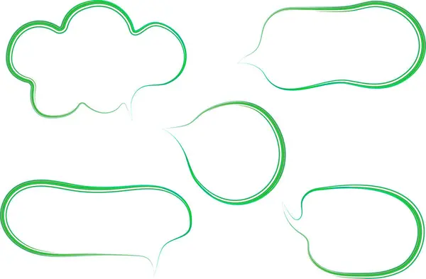 soyut yeşil renkli konuşma baloncukları ayarlandı