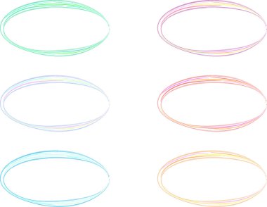 ışık pastel çok renkli soyut şekiller oval kümeler