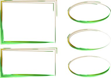 yeşil sanat süslemeleri soyut renkli çerçeve koleksiyonu