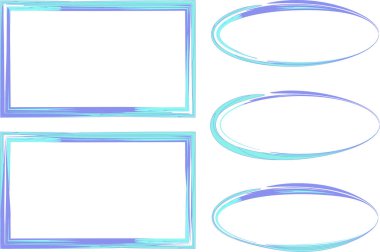 açık mavi eflatun renkli soyut çerçeve koleksiyonu