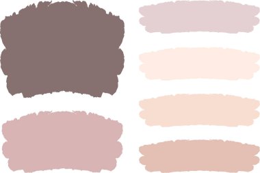 toz pembe çıplak pastel renkli afişler soyut metin kutusu fırça darbeleri seti