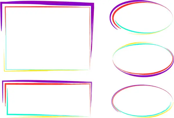 çok renkli düzensiz soyut dış çerçeve sınırları ayarlandı