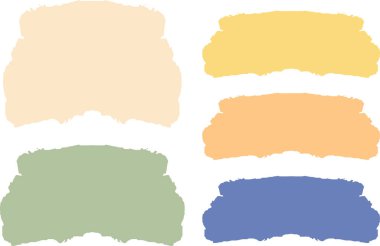 Pastel çok renkli soyut metin kutusu pankartları koleksiyonu