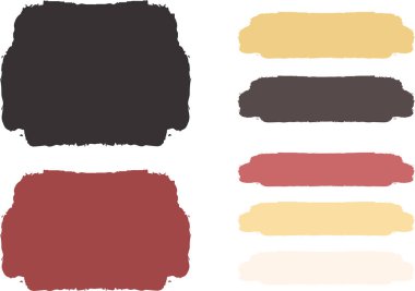 Pastel sıcak renkler fırça darbesi arka plan pankartları ayarlandı