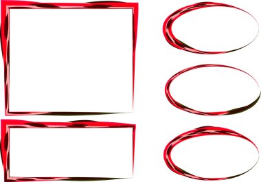 yaratıcı kırmızı siyah desen soyut çerçeve ayarlama vektörü