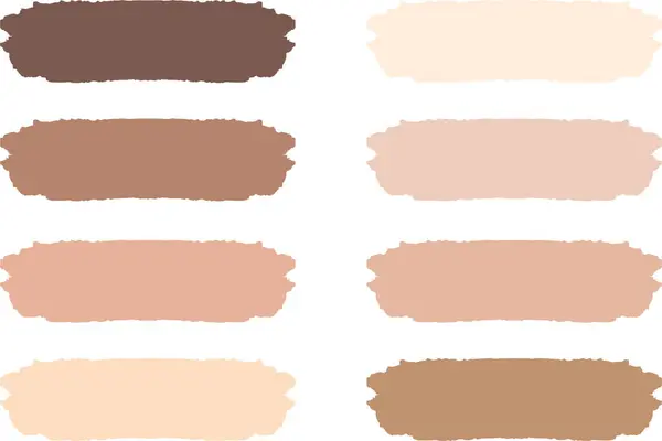 Açık kahverengi bej palet soyut fırça darbeleri seti