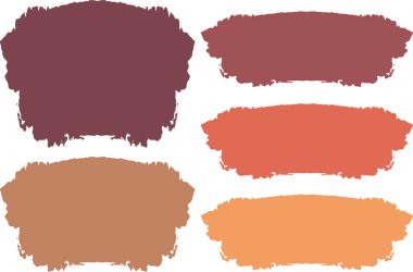 ılık renkler soyut fırça darbesi metin kutusu arkaplan pankartları ayarlandı