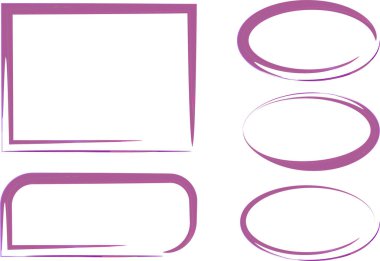 tozlu, çıplak, mor, soyut çerçeveler sanat düzensiz şekiller koleksiyonu