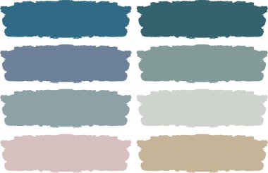 koyu pastel renkler soyut metin kutusu dikdörtgen fırça darbeleri paleti