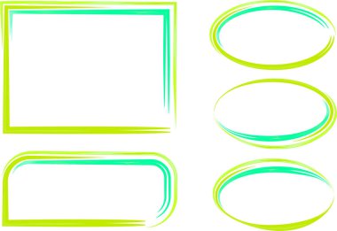 açık yeşil soyut renkli geometrik çerçeve şekilleri vektörü belirler