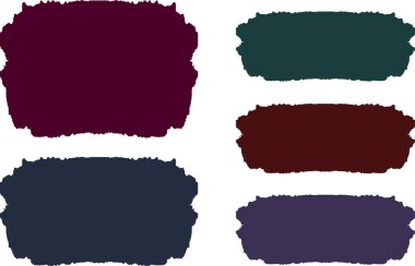 koyu renkler soyut metin kutusu fırça darbeleri sancaklar vektörü ayarla