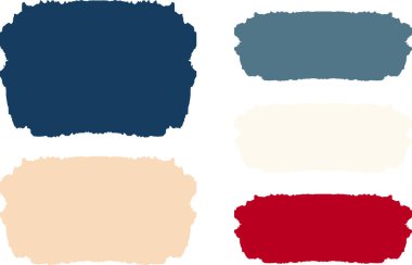 soyut retro biçim renkleri metin kutusu yaratıcı fırça darbeleri sancaklar vektörü ayarla