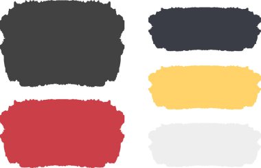 soyut metin kutusu, yaratıcı fırça darbeleri, pankartlar, vektör ayarla