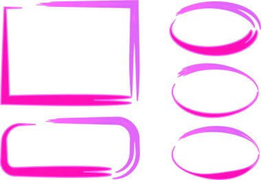 soyut parlak pembe renkli sanat çerçeveleri seti