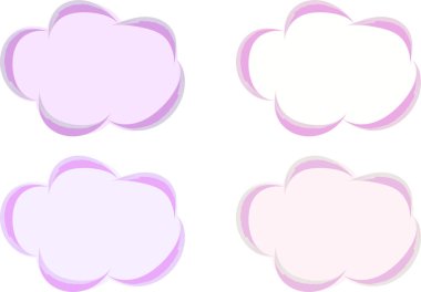 açık pembe renkli soyut fırça darbesi çizim bulutları