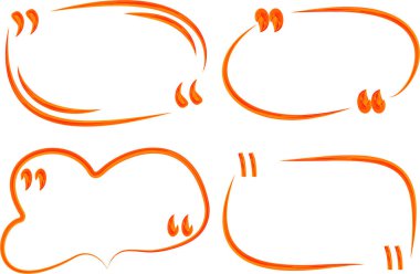 kırmızı turuncu renkli sanat karalamaları seti