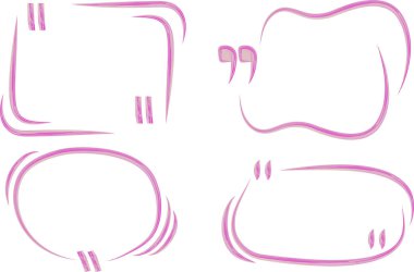 Açık pembe renkli el çizimleri farklı çerçevelerden alıntılar yapıyor.