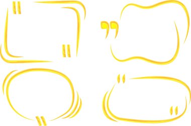 Sarı renkli el çizimleri farklı çerçevelerden alıntılar yapıyor.