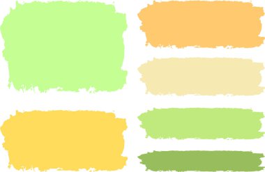 turuncu yeşil renkler soyut fırça darbesi desenli arkaplan pankartları