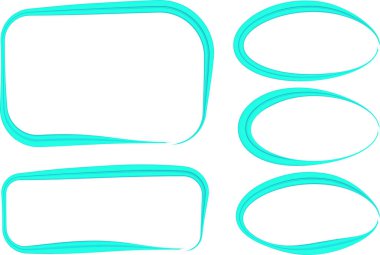 turkuaz renk eğimli şekiller düzensiz çerçeve koleksiyonu