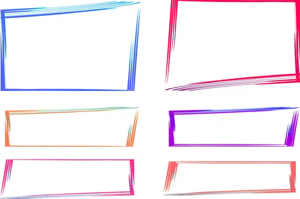 varicolted soyut kare ve dikdörtgen düzensiz çizgi çerçeve seti