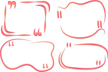 kırmızı renkli metin kutusu dekoratif çerçeveleri seti