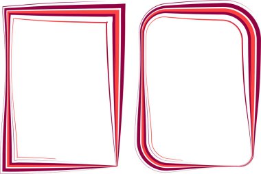 kırmızı kestane rengi soyut çizgi sanat dikdörtgen çerçeveleri