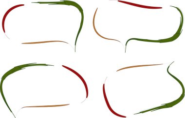 koyu renkli soyut vuruş konuşma baloncukları ayarlandı