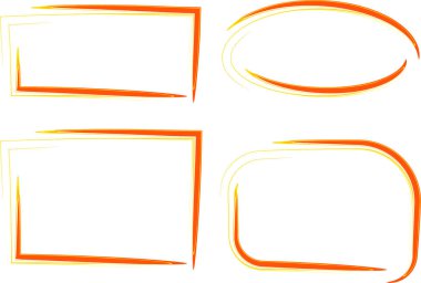 parlak turuncu renkli çizgiler soyut çerçeveler