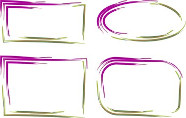 mor yeşil soyut sanat çizgisi vuruş sınırları ayarlandı