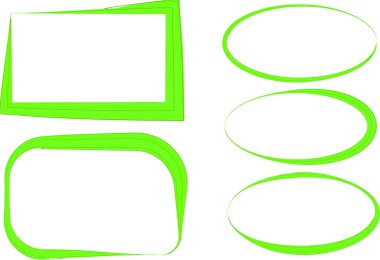 açık yeşil soyut düzensiz çerçeve seti.