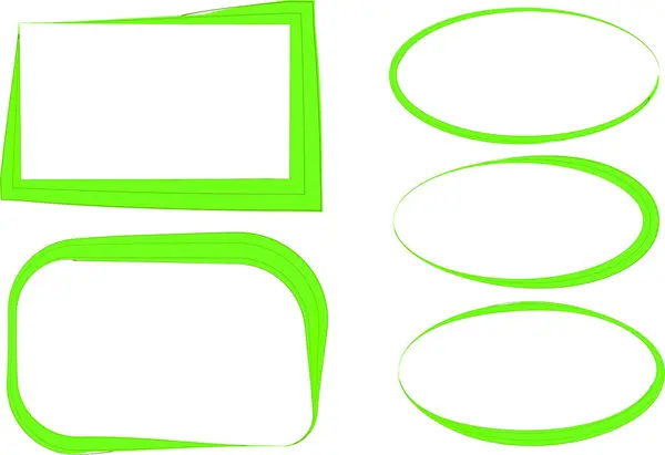 açık yeşil soyut düzensiz çerçeve seti.
