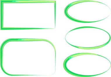açık yeşil nane rengi desen çerçeveler koleksiyon şekilleri