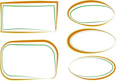 soyut turuncu yeşil çerçeve koleksiyonu