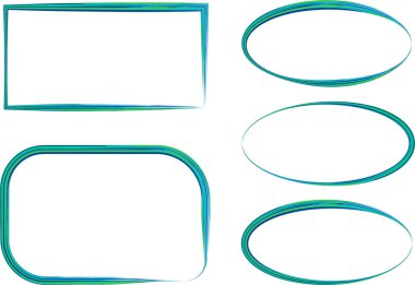 mavi renkli soyut metin kutusu çerçeveleri ayarlar