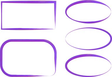 parlak mor renkli soyut metin kutusu çerçeveleri ayarlar