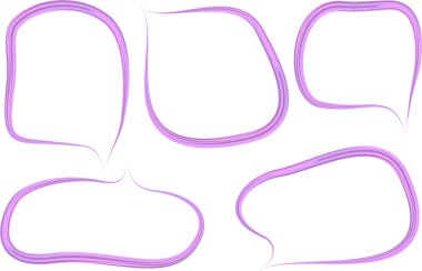 açık mor renkli sanat çizgisi konuşma baloncukları ayarlandı