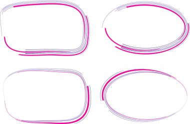 soyut pembe mavi renkli çizgi karalamaları