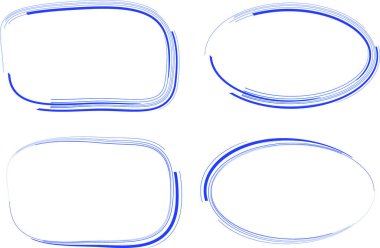 soyut mavi renkli çizgi karalamaları