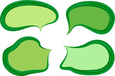 yeşil renkler yaratıcı metin kutusu sanat anahatları konuşma baloncukları