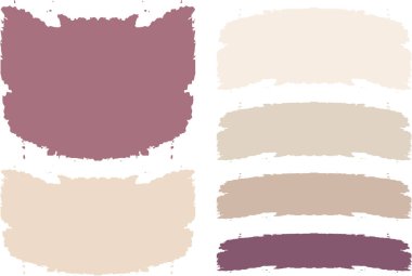 Pastel mor bej palet soyut sıçrama fırça darbeleri