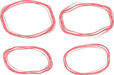 pembe renkli karalama çemberleri seti