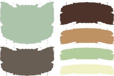 Pastel yeşil renkler palet soyut sıçrama fırça darbeleri