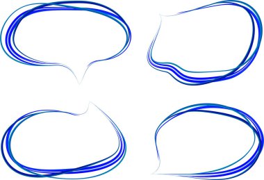 mavi renkli soyut karalama konuşma baloncukları