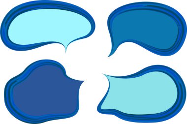 mavi renkler yaratıcı metin kutusu sanat anahatları konuşma baloncukları