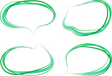 yeşil renkli soyut karalama konuşma baloncukları