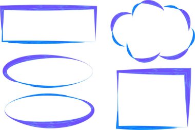 mavi renkli farklı desenler soyut çerçeveler düzensiz şekiller