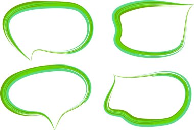 yeşil renkli sanat anahatları konuşma baloncukları