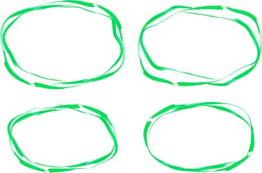 yeşil renkli soyut sanat karalama çemberleri.