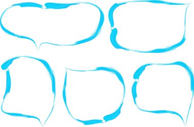 Açık mavi özet konuşma baloncukları ayarlandı